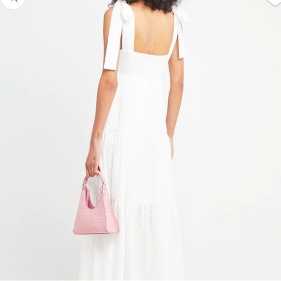 O.P.T White Eyelet Lace Tie Strap Dress XS - Picture 2 of 5